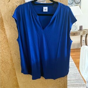 CAbi Women's Royal Blue V-Neck Blouse